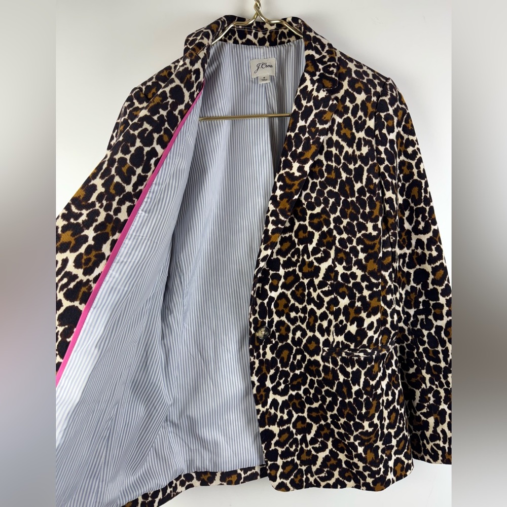 J crew Preppy Parke blazer in leopard stretch corduroy Blazer - Picture 9 of 9